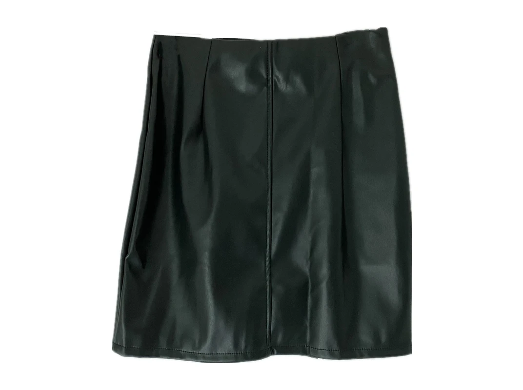 Autumn PU Leather Skirt Women High Waist Punk Hollow out Zipper Cool Black Streetwear Mini Sexy Short Skirts Gothic Hot Girls