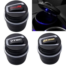 1 шт. автомобильная пепельница портативная чашка для хранения Honda Civic Accord City Odyssey CRV HRV Jazz type R VTEC MUGEN автомобильные аксессуары