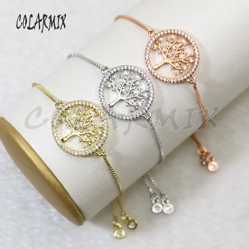 10 шт Круглые браслеты кристалл дерево браслеты с подвесками кристалл аксессуары соединители браслеты для женщин 5709