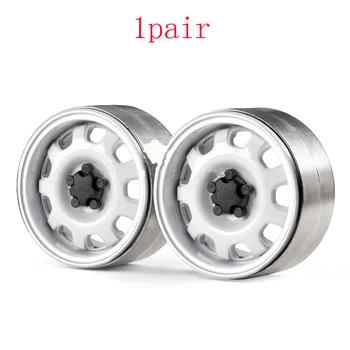 

1pair 1.9inch Metal Tire Wheel Rim Alloy Wheels Hub G10 for 1/10 Simulated Crawler Model Car SCX10 T4 12mm Hex Hub Tyre