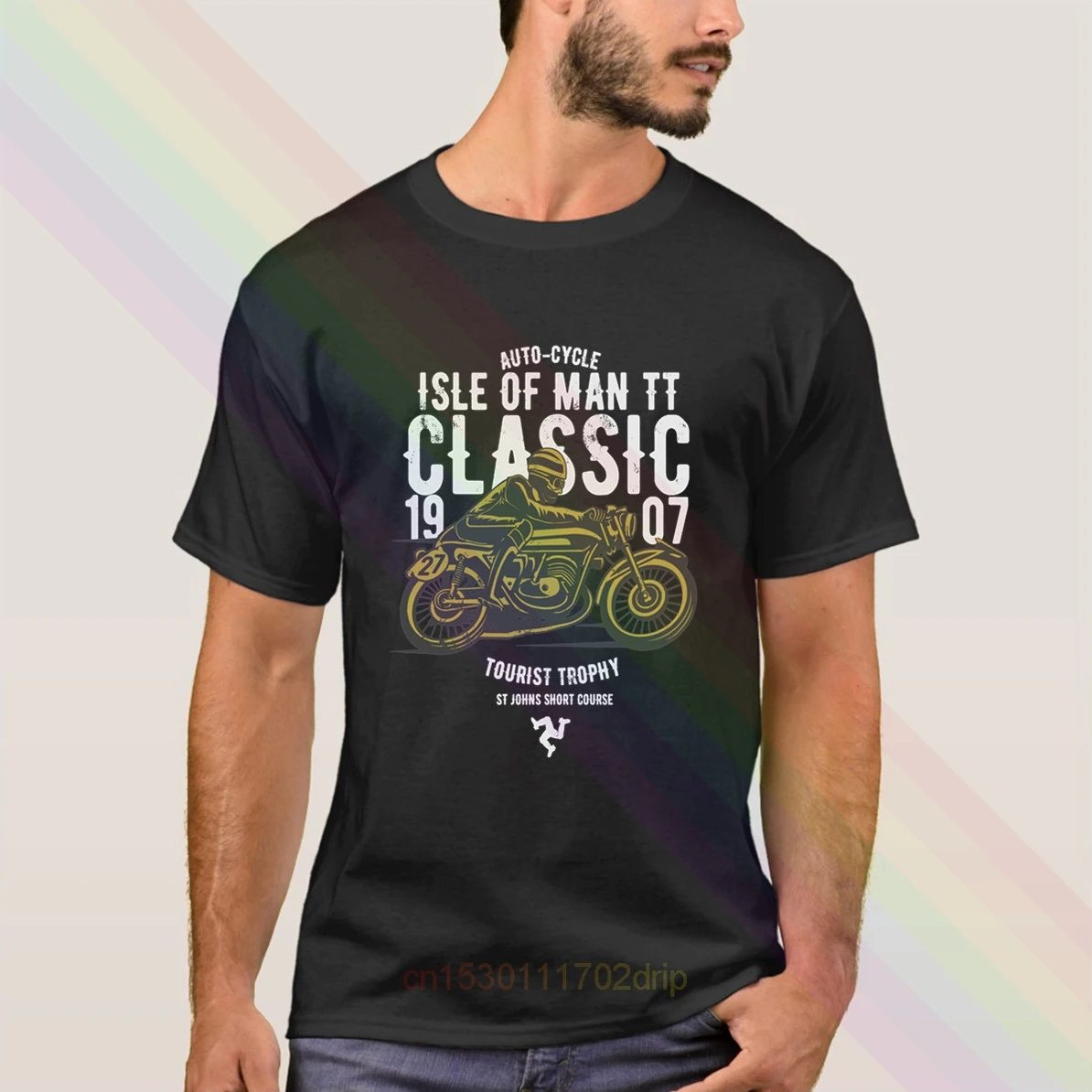 Isle Of Man TT Classic 1907 Motorcycle T-Shirt 2020 Newest Summer Men's Short Sleeve Popular Tees Shirt Tops Unisex | Мужская одежда