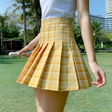 2021 Summer New sexy Mini Pleated Skirt Women's Korean High Waist Slim, Students Versatile, A-line Lattice  Y2k Accessories JK