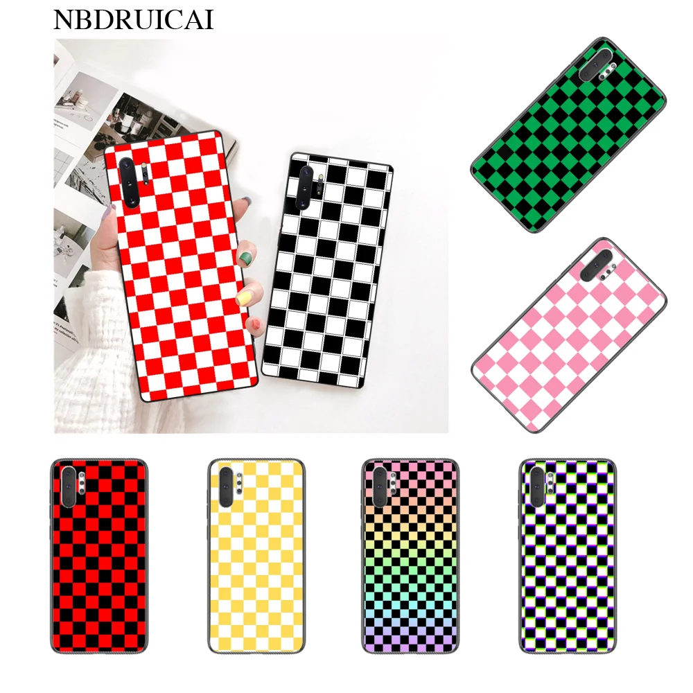 

GYKZ Checkerboard Plaid Checked Checkered Phone Case Cover for Samsung Note 3 4 5 7 8 9 10 pro A7 2018 A10 A40 A50 A70 J7 2018