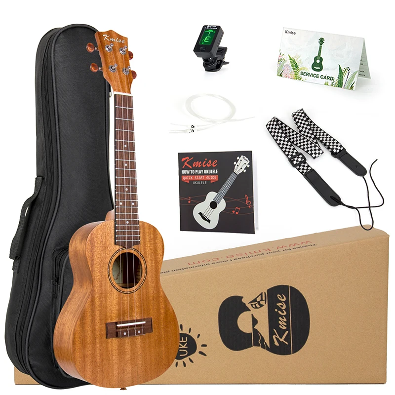 Kmise Ukulele Concert Soprano Tenor Kits Mahogany 21 23 26 inch Ukelele for Beginner Bag Strap
