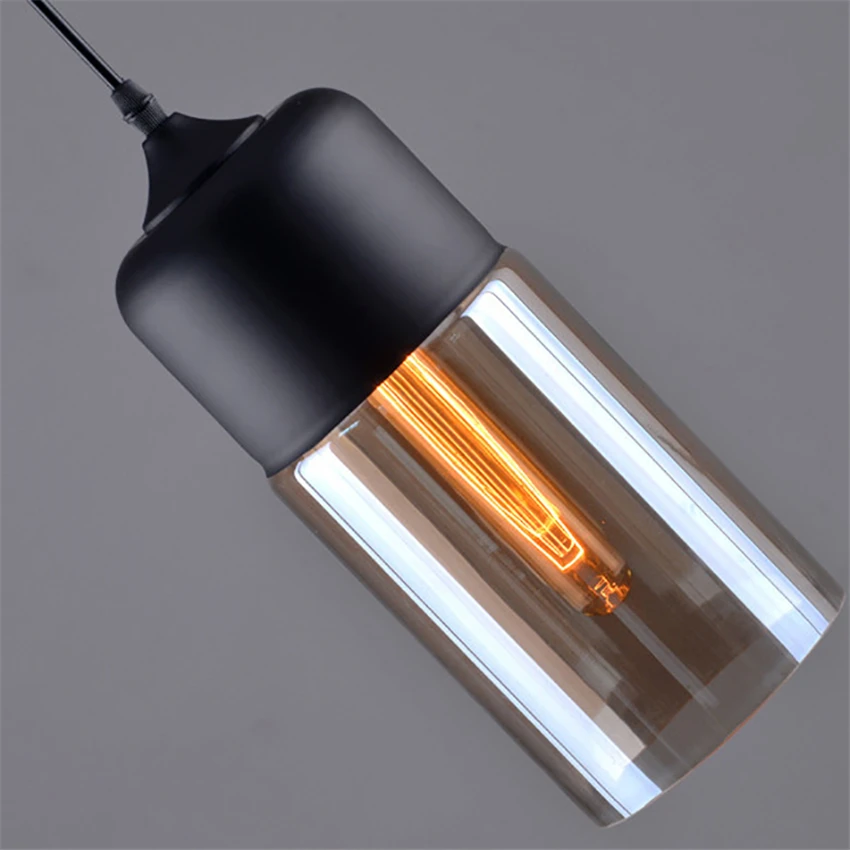 Lustra lampa скандинавский светодиодный подвесной светильник из прозрачного стекла абажур Лофт подвесной светильник E27 столовая для дома