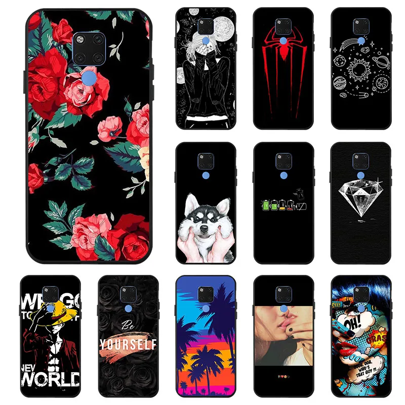 

Fashion Black Silicone Case For Huawei Mate 20 X Cases Soft TPU Phone Cover For Huawei Mate 20X Mate20 X Bumper Fundas