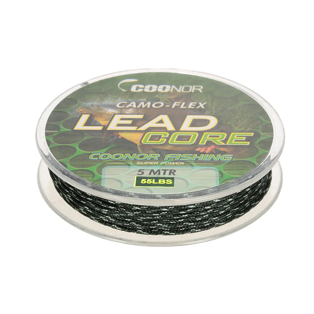 COONOR рыболовная леска 5 м 35lb / 45lb/55lb Leadcore камуфляжная для ловли карпа снасть с ядром