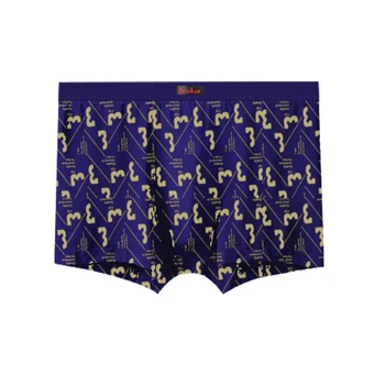 

7XL Big Men's Brief Modal Print Cool Thin Mid Waist Bamboo Fiber Young Men Excellent Elasticity