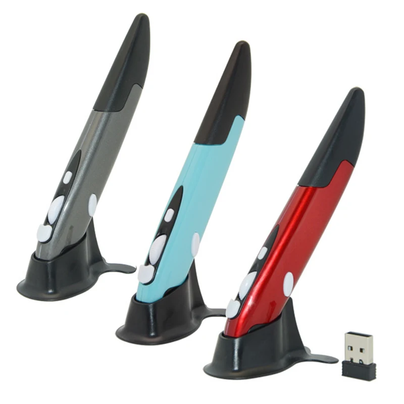 2.4ghz Wireless Mouse Optical Pen Personality Creative Vertical Pen ...