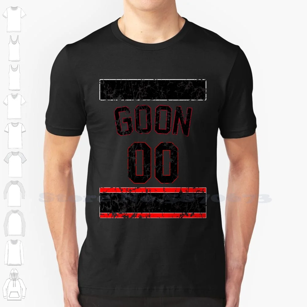 Черно-белая футболка The Goon для мужчин женщин борьбы хоккея винтажная 90-х годов