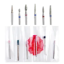 6 шт ногтей корунд ногтей сверла для электрического маникюрного станка корунд щетка гель удаление полировщик аксессуары для ногтей