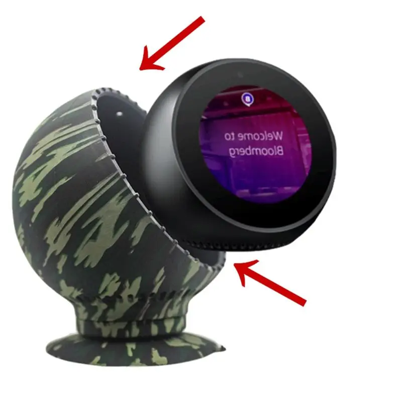 1Set 1Set 360 Degree Rotation Dustproof Protective Cover Sleeve Soft Silicone Case Skin Waterproof Suction Cup Stand for Amazon
