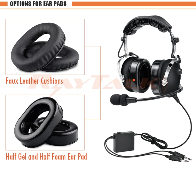 Aviation Headphone pilot Headset, Active Noise Cancelling, Comfortable Ear Pad, Excellent Sound, MP3 Input, High Quality