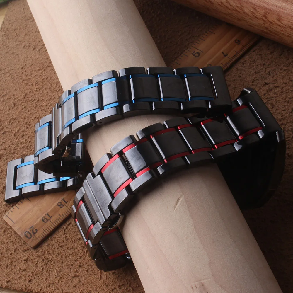 Модный ремешок для часов красивый керамический черный с красным Высокое качество Аксессуары для часов Ремешки браслет 22 мм для samsung gear S3