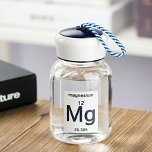 Однослойная стеклянная чашка модная круглая удобная маленькая бутылка Студенческая мультяшная Милая английская пара с веревкой чашка для воды