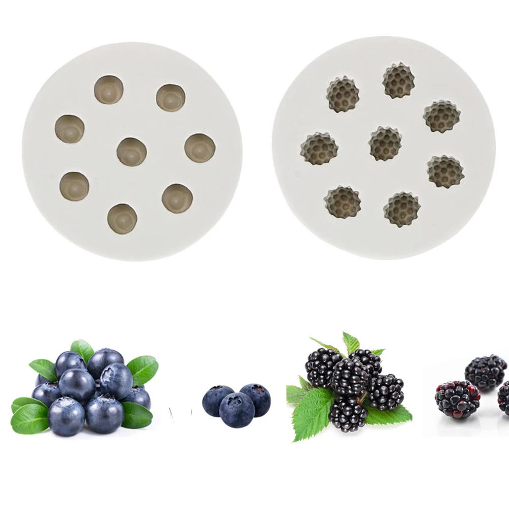Raspberry Blueberry Silicone Mould DIY Clay Candle Resin Fondant Sugar Chocolate Bake Gumpaste Decoration Mold M2628 | Дом и сад