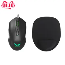 RGB подсветка геймерская игровая оптическая мышь для ноутбука компьютера ПК мыши с нескользящей поддержкой запястья коврик для мыши