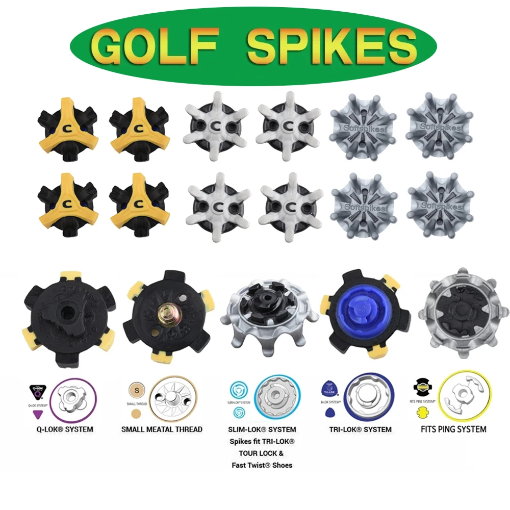 30Pcs Golf Shoe Spikes Removal Tool Black Clamp Cleats Studs