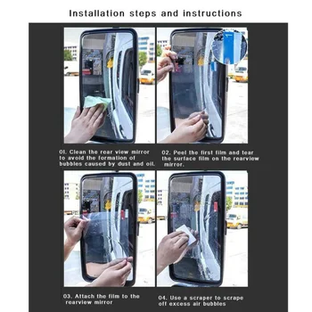 

Side Rainproof Film Anti Fog Protective Truck Car Rear View Mirror PET Useful