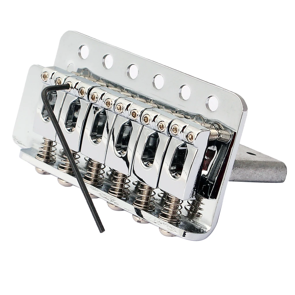 Metal Left Handed 6 Strings Electric Guitar Tremolo Bridge Set Silver