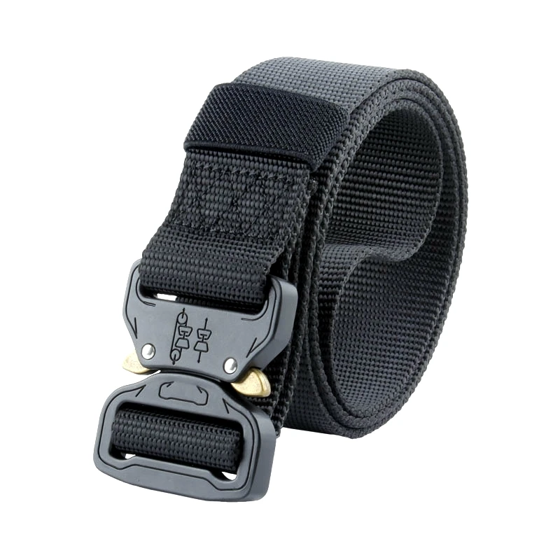 

LTOHEYN 3.8cm The New Tactical Belt Cobra Zinc Alloy Buckle Quick Release Belts Men Black High Quality Outdoor Training Belts