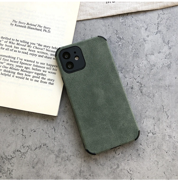 leather iphone 12 mini case Retro PU Leather Phone Case For iPhone 12 11 Pro Max Mini XR XS X 7 8 Plus SE2 Solid Color Silicone Shockproof Cover Matte Shell iphone 12 phone mini case