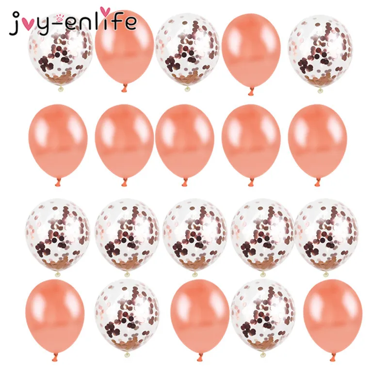 20шт розовое золото Воздушные шары конфетти хром шар воздушный шар для вечеринки на день рождения украшение для свадьбы дня рождения globos металлик балон