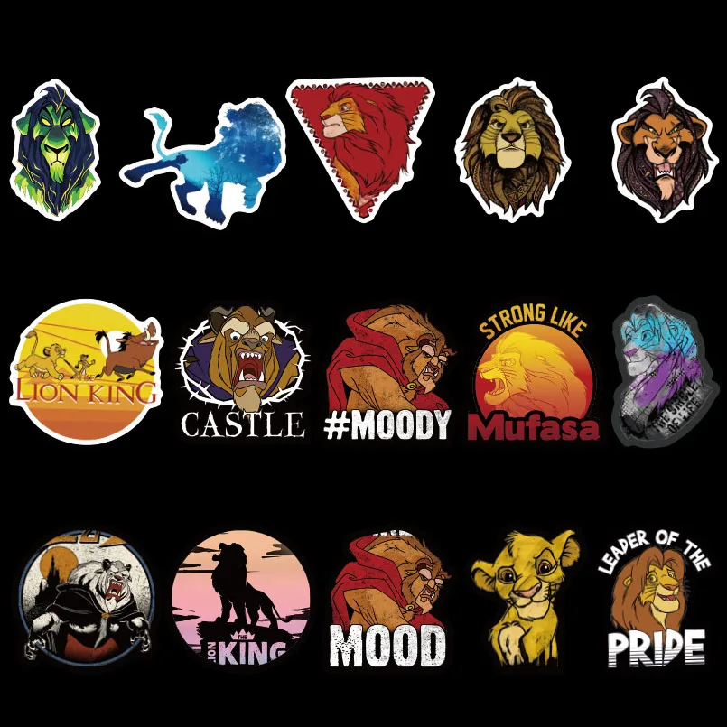 Водонепроницаемый стикер s The Lion King 50 шт./компл. классический багажный стикер Laptap ноутбук компьютерный Декор Cartton disney The Lion King