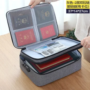 

bag household family multi-layer large capacity multi-function box certificate document passport card bag sorting bag