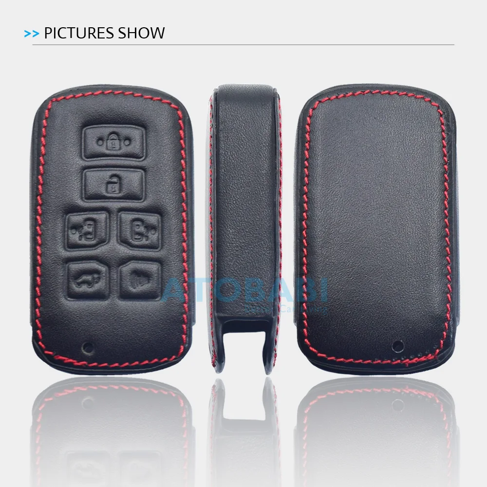 6 кнопок кожаный чехол для ключей Toyota Sienna 2012 2014 2016 Tacoma Smart Keyless дистанционный