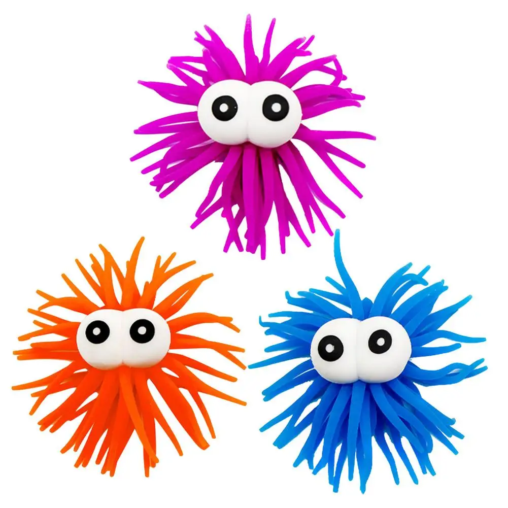 

Funny Stress Relief Ball Sea Urchin Luminous Sensory Squishy Toy Funny Bulging Eyes Sea Urchin Stress Relief Vent Ball For Kids