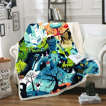 

Newest The Nightmare Before Christmas Jack Skull Sherpa Blanket Plush Velvet Warm Sheet Cartoon Office Nap Blanket JACK