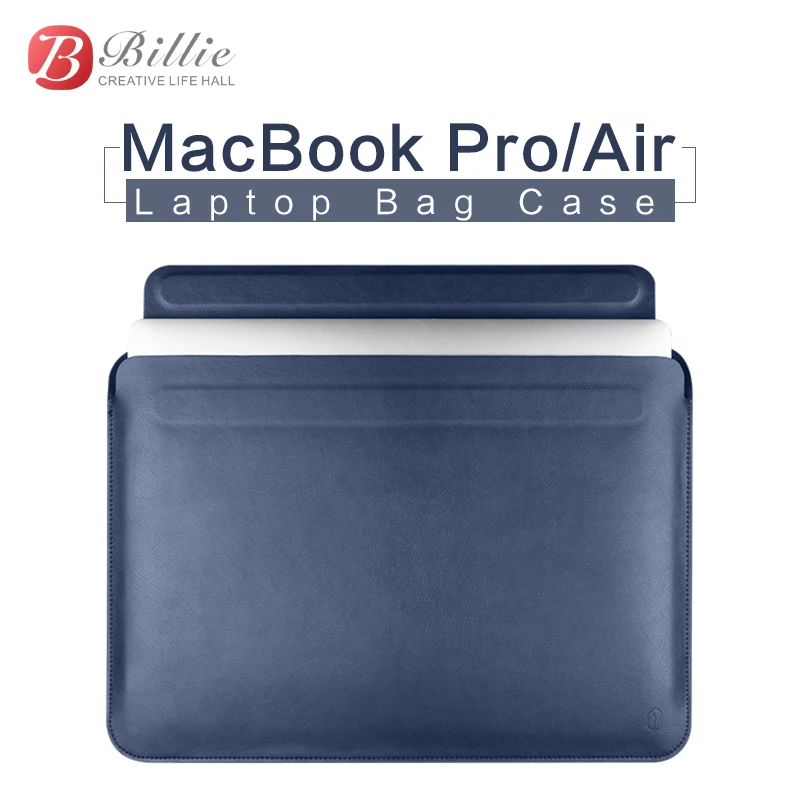 

Newest Laptop Sleeve for MacBook Air 12 13 Case Waterproof Laptop Bag Case for MacBook Pro 13 15 PU Leather Notebook Bag Case