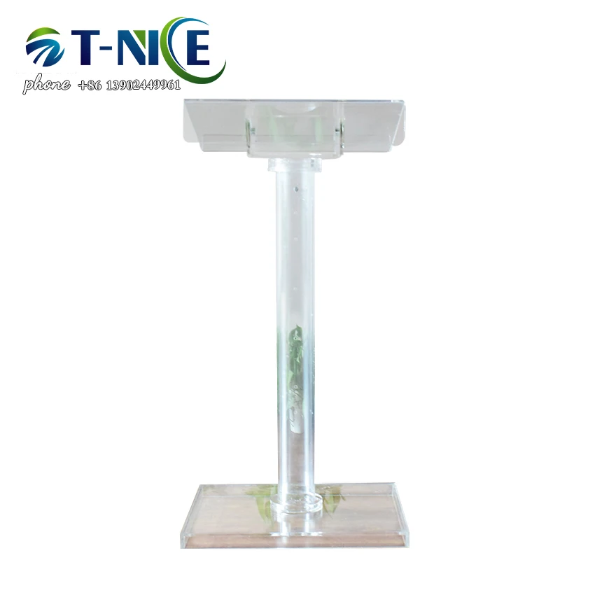 Adjustable Lectern Reading Surface Platform Pulpit Design Acrylic Podium Easy Assembly Lectern Detachable Furniture