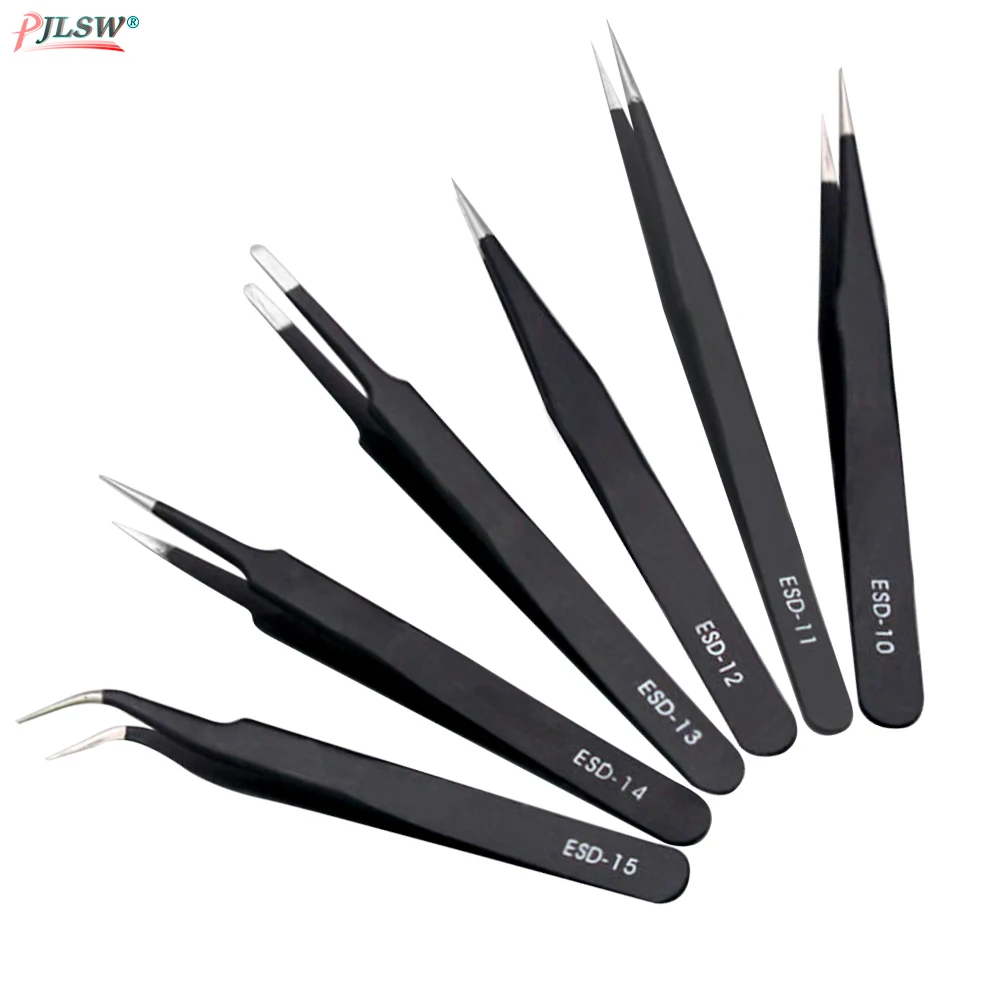 Repairs Tools Repairs Kits BST-15 Precision Anti-Static ESD Stainless Steel Tweezers