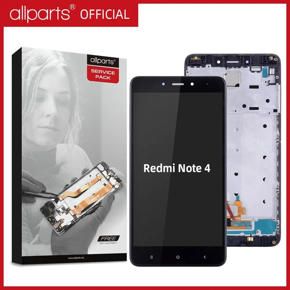 Дисплей для XIAOMI Redmi Note 4 LCD в сборе с тачскрином Оригинал 5.5'' черный белый