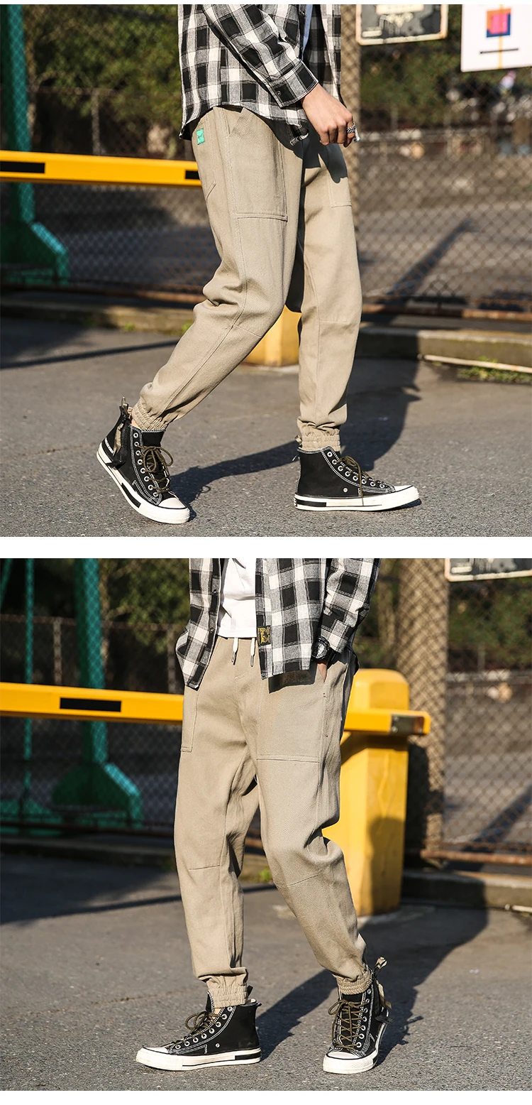 Autumn New Cargo Pants Sports Men's Pants Men's Pants Korean Version Trend Casual Loose Beach Pants Male ZOGAA