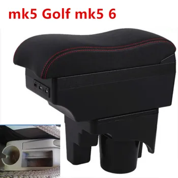 

For Volkswagen Mk5 Golf Mk 5 6 2005-2011 Car Armrest Box Central Store Content Box Cup Holder Interior Car-Styling