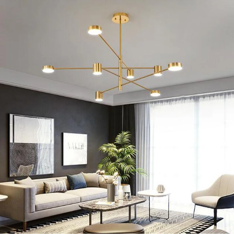 Black Chandeliers LED Bulbs Lamp Living Dining Room Bedroom Lustres Fixtures Lighting Luminaire Modern Restaurant Nordic Light