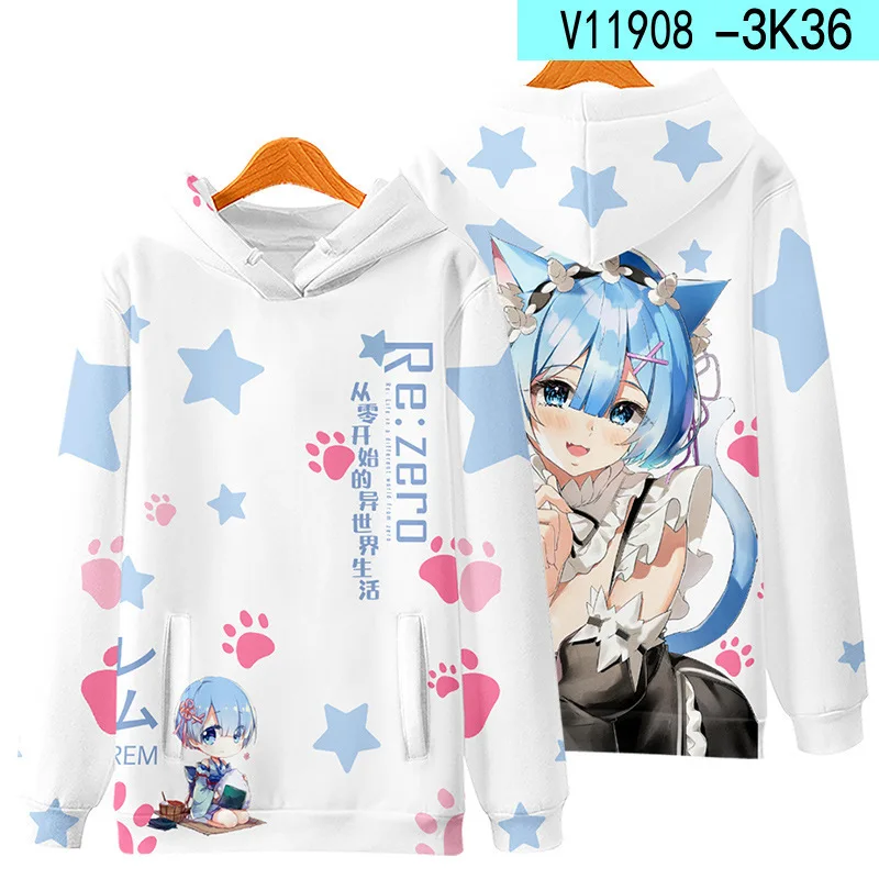 Женские и мужские толстовки для косплея Subaru Re:Zero Natsuki аниме свитшот в стиле