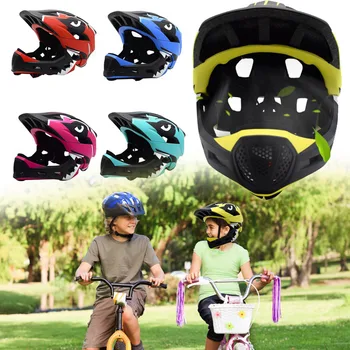 

Children Cycling Helmet Crashworthy Modular Flip Up Children'S Helmet Cute Riding Full Face Safety Helmet