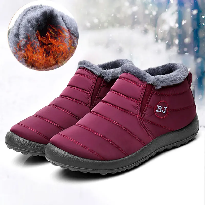

Booties Winter Shoes Female Women Boots For Winter Snow Boots Shoes Woman Plus Size Ankle Boots Woman Super Warm Botas Mujer