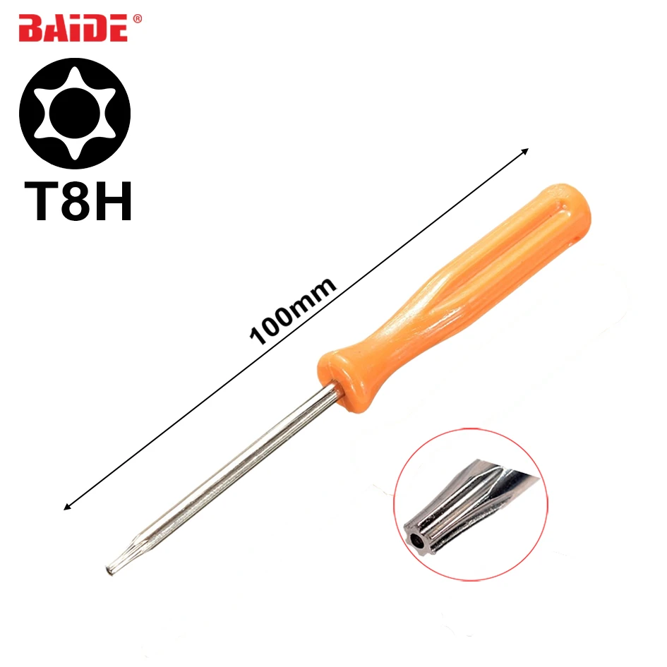 3 x 100 Screwdriver Phillips Slotted T3 T4 T5 T6 T6H T7 T8 T8H for Xbox360 T10 T10H 1.5Y 2.0Y 3.0Y with hole Screwdrivers