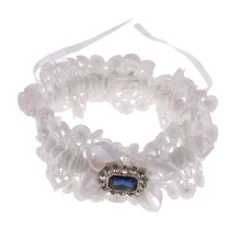 Подвязка с бантом сапфировое стекло для свадьбы свадебные вечерние аксессуары