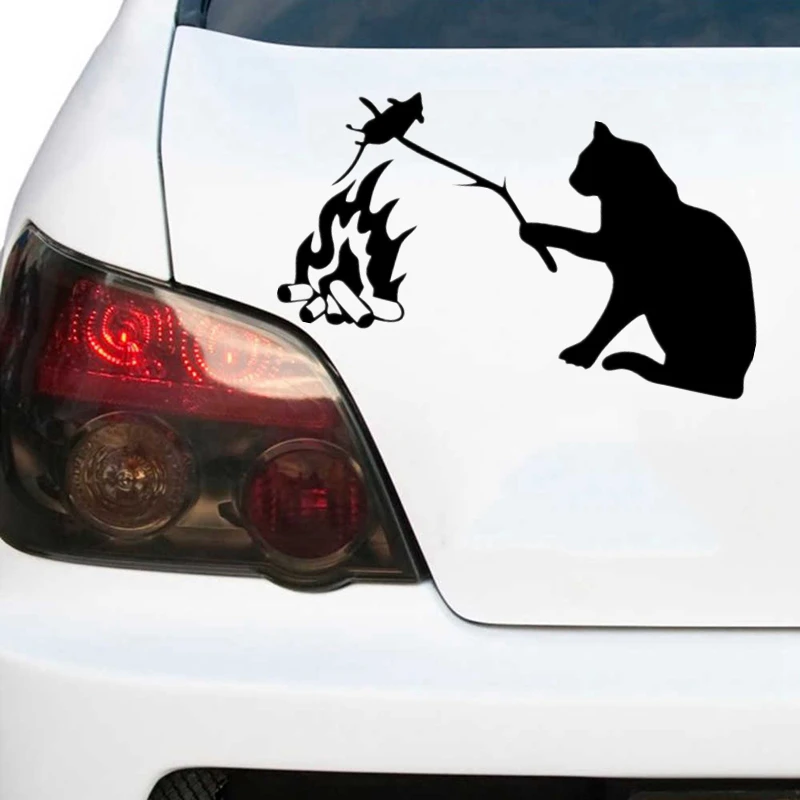 Car Sticker CK3377# vinyl Cat fries a mouse waterproof removable decal self-adhesive car auto