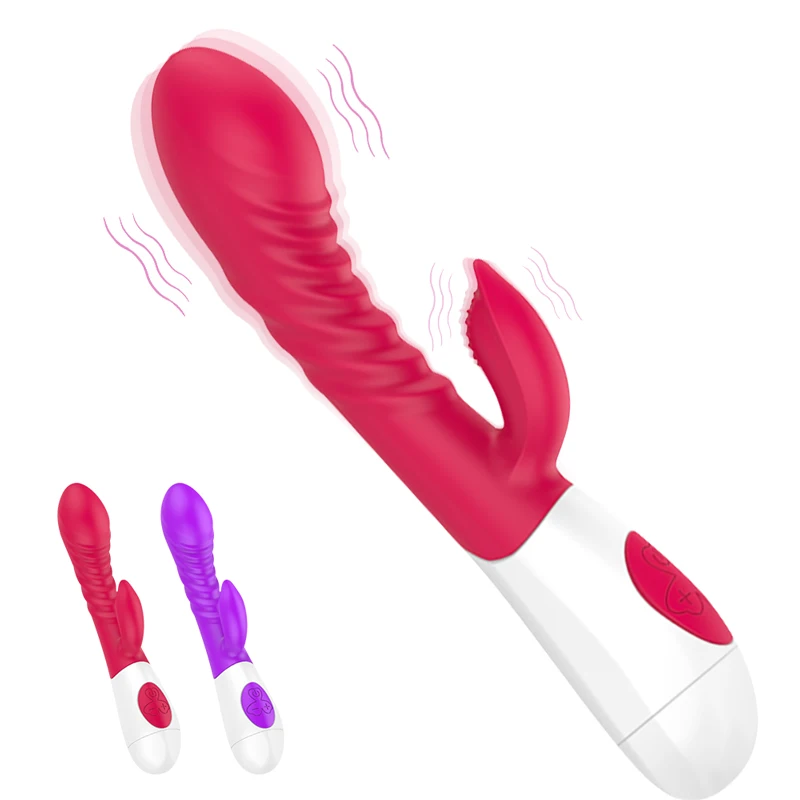 G Spot Кролик дилдо двойной вибратор взрослые игрушки USB зарядка мощная