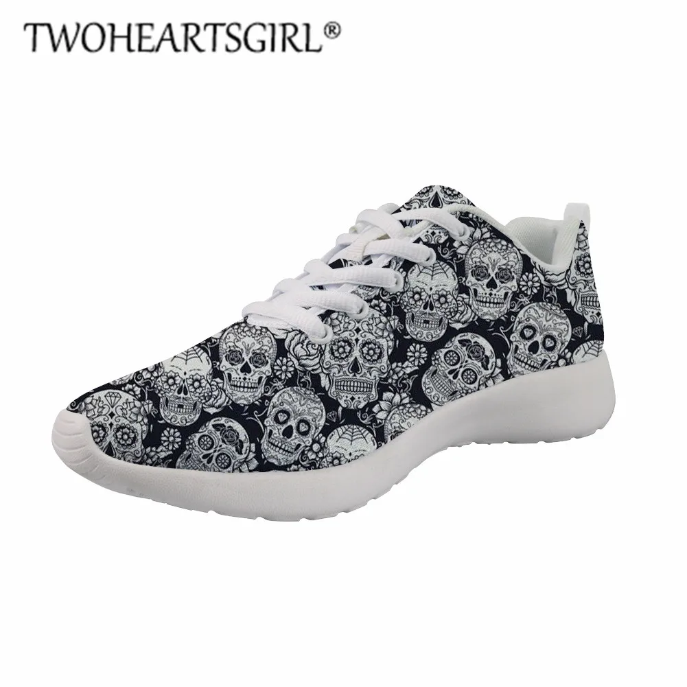 Twoheartsgirl/Крутые ботинки с черепом; мужские осенние дышащие Молодежные кроссовки; удобная прогулочная обувь; обувь на плоской подошве; мужская обувь