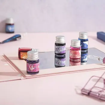 

Crystal Starry Sky Glass Pen and Ink Set Glass Dip Pen Fountain Pen Inks for Writing Drawing Office School Supplies LAD-