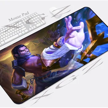 

XGZ Anime Ancient Times Boy Large Mouse Pad Black Lock Edge Custom Office Computer Desk Mat Rubber Non-slip 900x400/600x300 XXL
