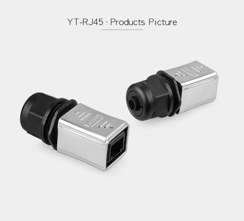 RJ45 водонепроницаемый разъем сигнала металлическая розетка кабель/провод/панель IP67 RJ45 разъем